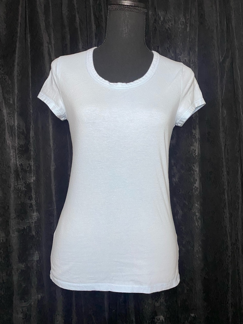 Y2K Minimalist Clean Girl Blue Tee